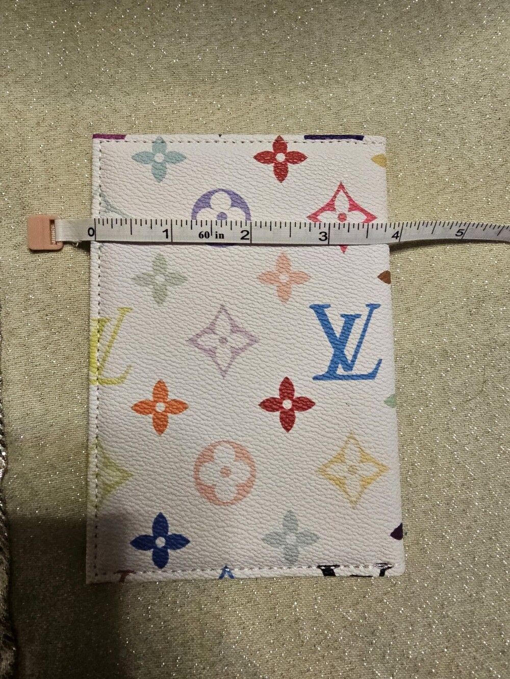White Colorful Passport Holder With Card Slots - Picture 7 of 7